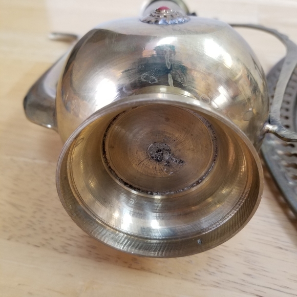 #1099 8 pcs Morocco Wine Tea Coffe brass stone set - Picture 11 of 16